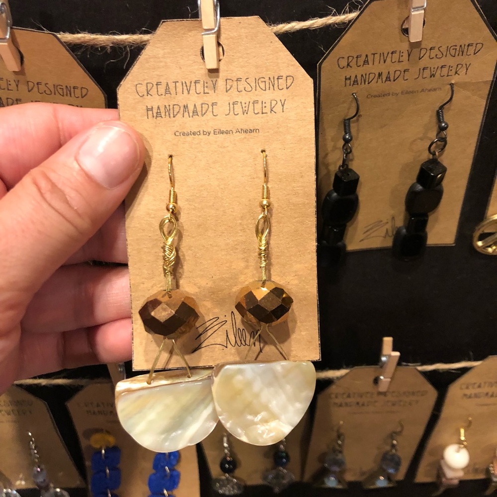 Handmade shell earrings